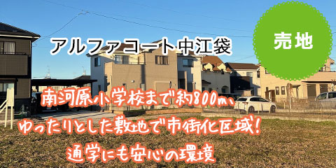 土地 建売 アルファコート中江袋 小学校まで約８００ｍ